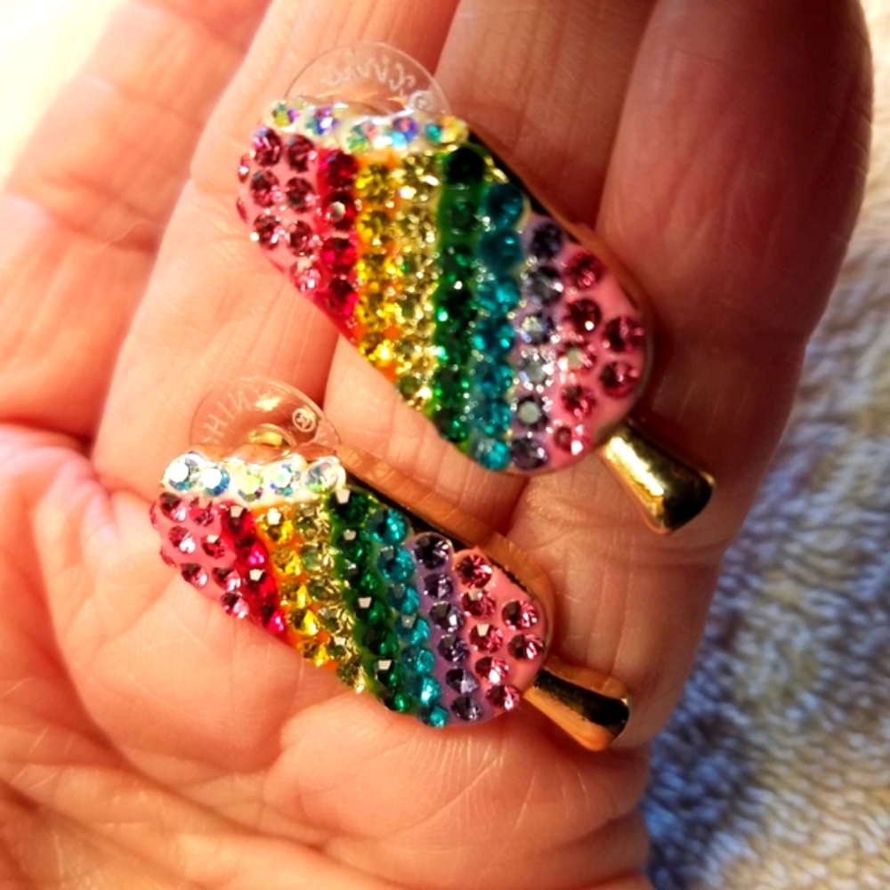 RARE!!! Kirk's Folly "Sweets" Ice Cream Bar Earrings - Picture 5 of 16